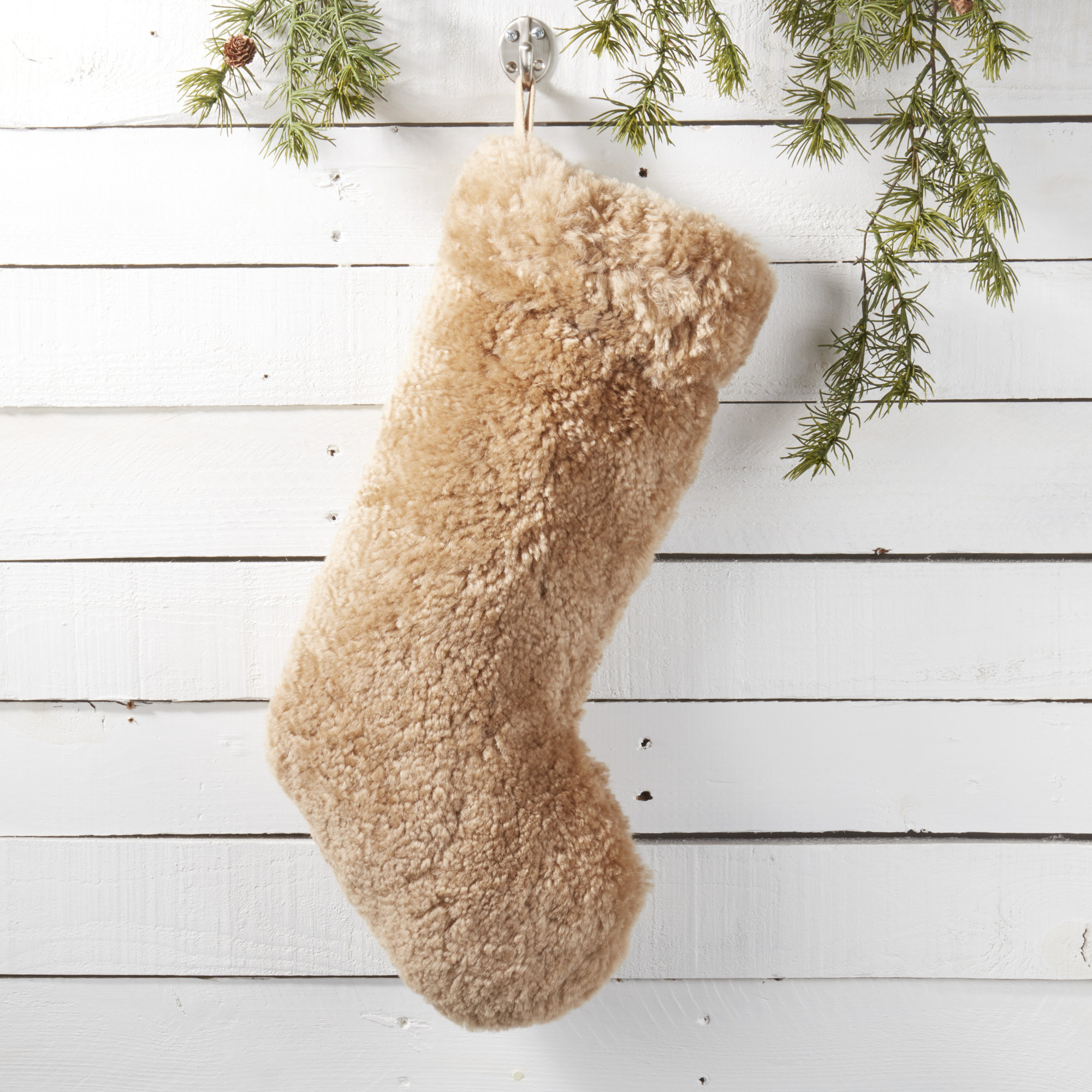 Cozy Delight Lamb  Stocking, Oatmeal