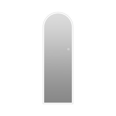Miroir arqué pleine longueur 65 po x 21 po à DEL, miroir mural avec 3 modes de couleur et gradation continue