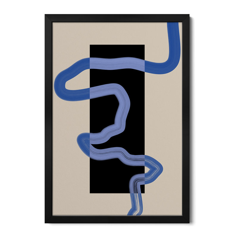 «Blue Pathway Flow» - reproduction d'art murale - affiche de galerie, H 32 po x l 24 po