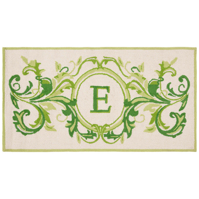 Paillasson Beldegg, Beige et vert, E, L 36 po x L 72 po