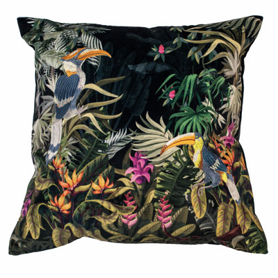Aleycia Abstract Green Sqaure Cushion