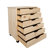 Carrena Unfinished 6 Drawer  WideRolling Storage Cart-548483354