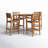 Carlleen 4 - Person Wood Patio Dining Set with Oval Table-1693295545