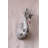 Magnesia Swan Wall Décor with Wire Crown Heavily Distressed Finish