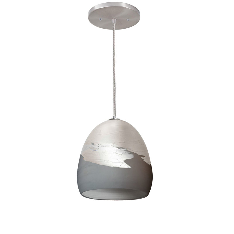 Ombre 1 - Light Pendant, Nickel, Matte Gray/Silver
