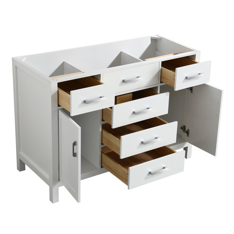Base de meuble-lavabo simple Petrel, Blanc