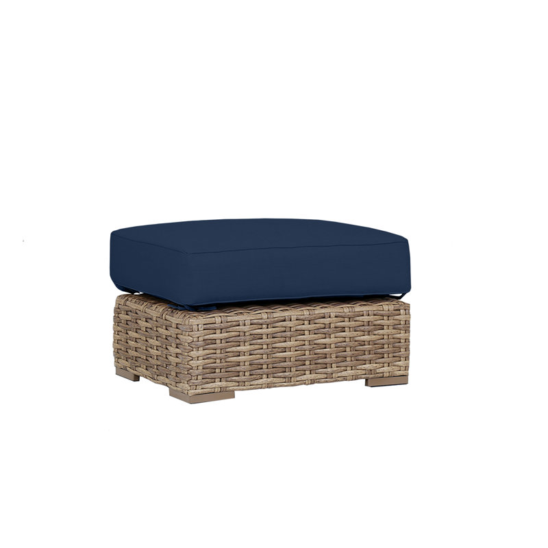Lemoore Outdoor Ottoman, Echo Midnight Sunbrella®