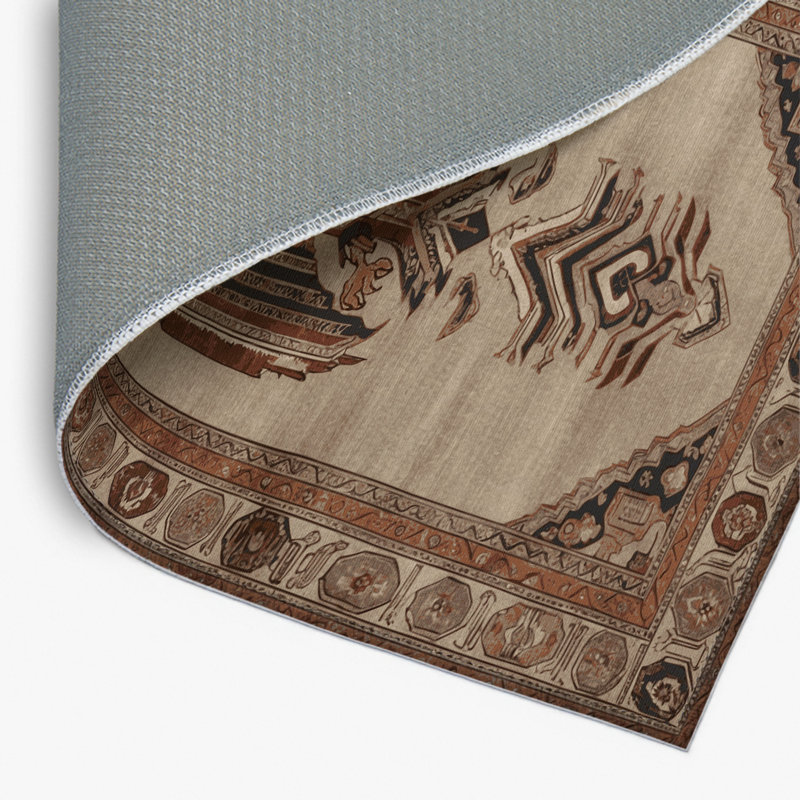 Tapis d'intérieur et d'extérieur gris Persian, Rectangulaire 8 pi x 10 pi