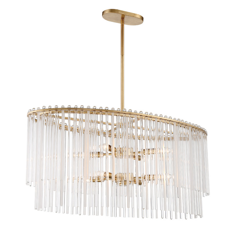 8 Light Antique Gold Chandelier