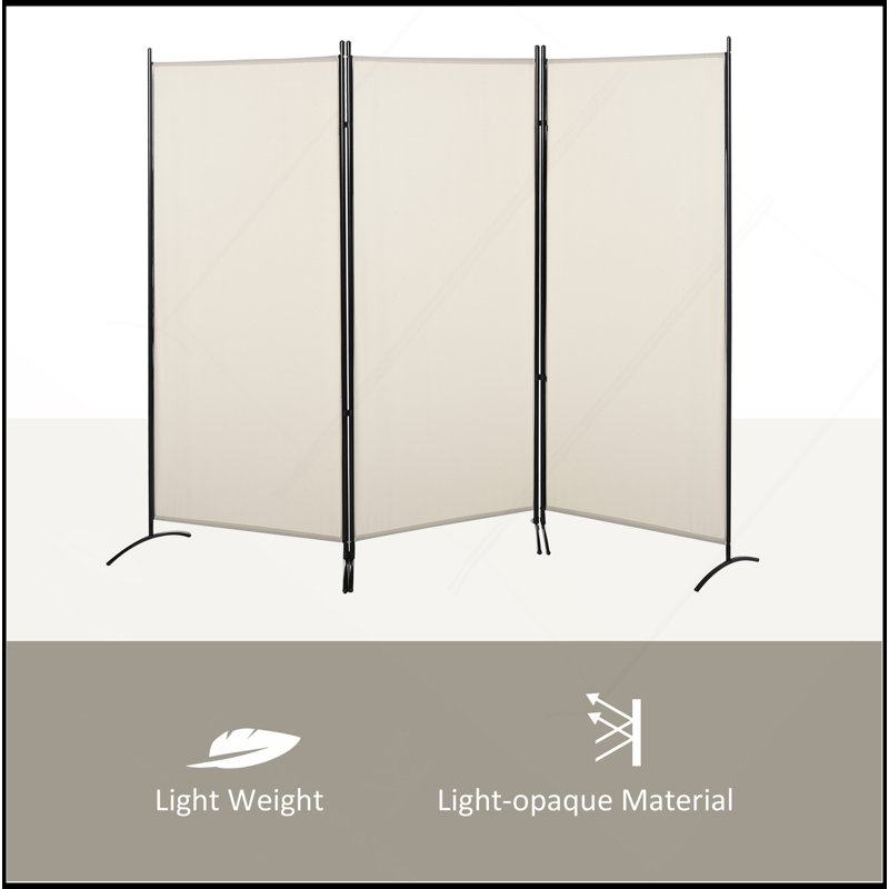 Paravent 6 panneaux à 3 panneaux pour la maison, beige