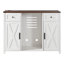 Buffet 53,2 "avec mini réfrigérateur Hudson, prise de courant, portes cannelées Hudson-132758558