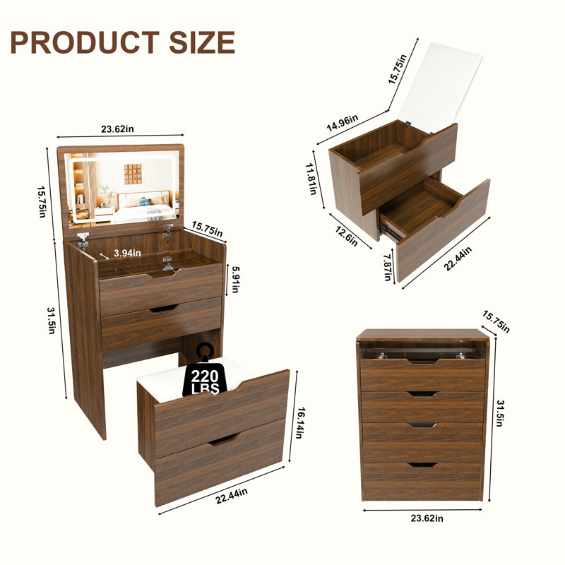 Vanity Desk Set