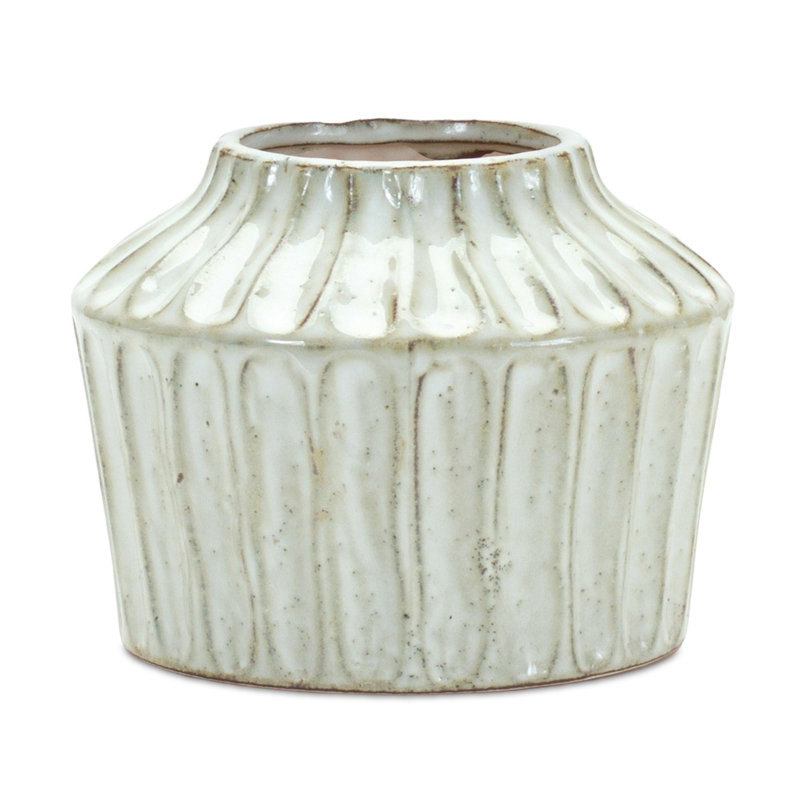 Vase de table ivoire ivoire