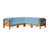 Teak Frame / Blue Cushion