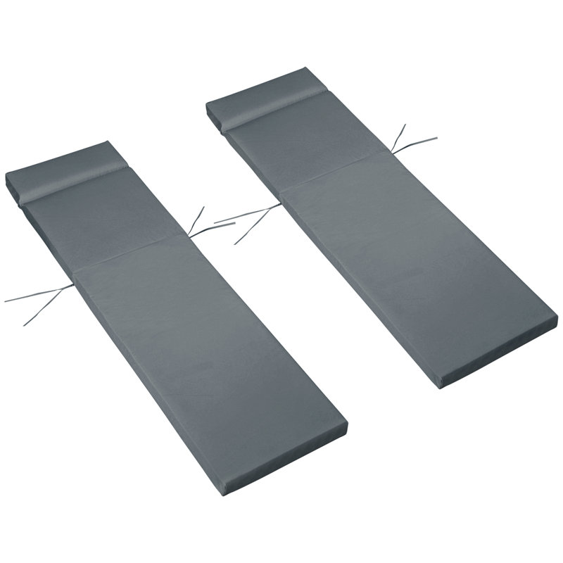 Outdoor Seat Cushion Set, Dark Grey