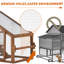 Grand poulailler en bois 71 po avec poulailler, roulettes, toit imperméable, plateau coulissant, pour 4 à 6 volailles