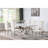 Allessandra White And Chrome Rectangular U-Shaped Base Dining Table
