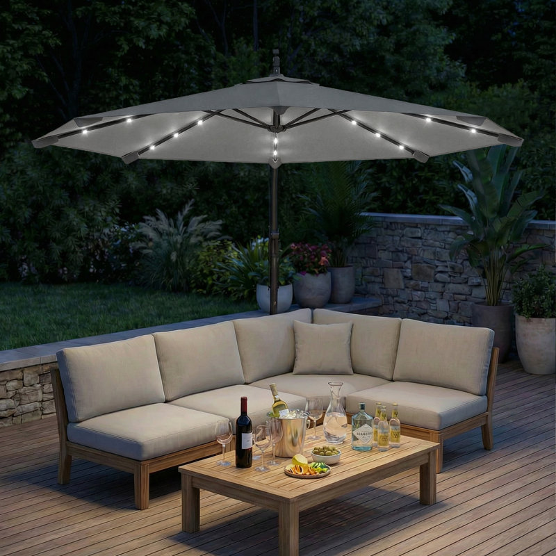 295cm Cantilever Parasol, Light Grey