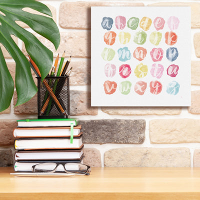 Epic Graffiti 'Watercolor Alphabet' by Sarah Adams Canvas Wall Art