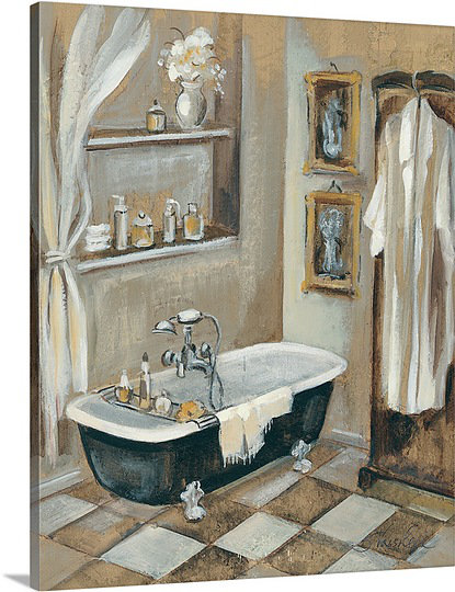 « french bain iii » par silvia vassileva,, reproduction d’art sur toile, H 20 po x l 16 po x P 1,25 po