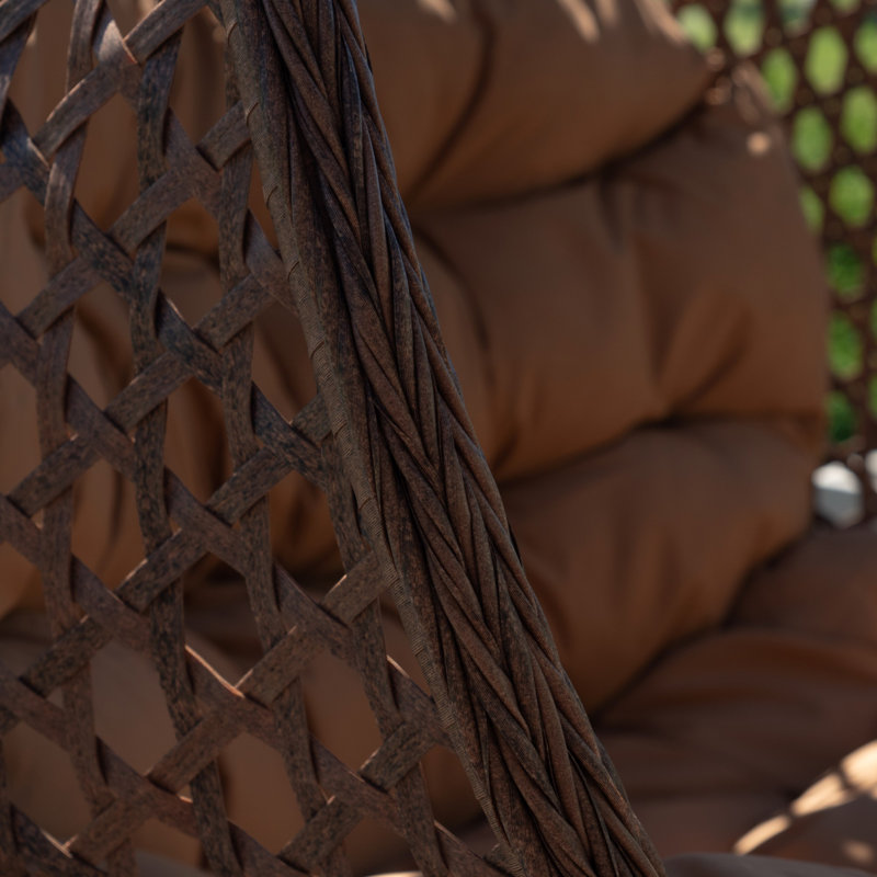 Alston Double Garden Hanging Egg Chair, Brown, Brown