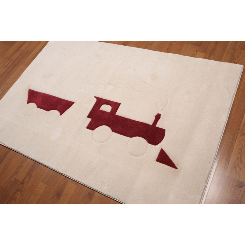 Rectangle Oriental Machine Woven Wool Rug