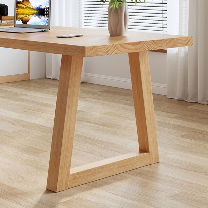 Bureau rectangulaire en bois massif Burlywood, H 29,53 po x l 70,87 po x P 31,5 po