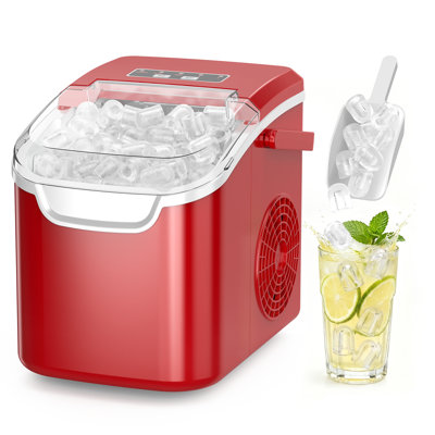 Havato Countertop Ice Maker Ice Machine With 2 Sizes,Self-Cleaning Ice Makers, 26Lbs/24H, 8 Ice Cubes Ready In 6 Mins For Home/Kitchen/Bar/Party/Camping