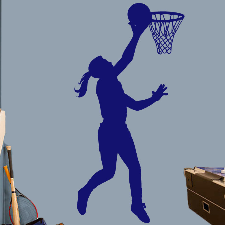 Adhésif décoratif basketball, Bleu marine