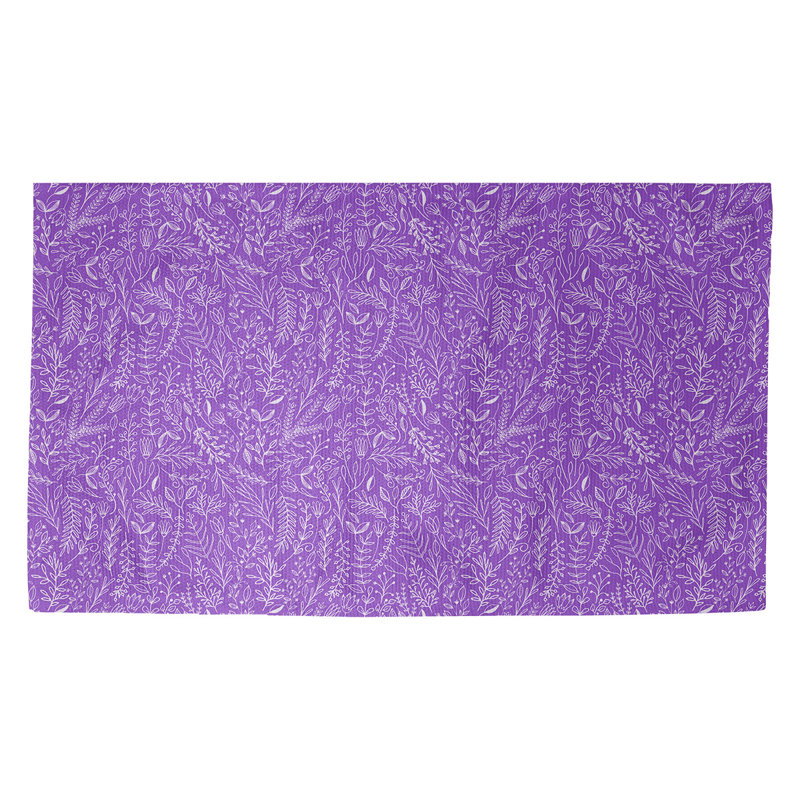 Paillasson intérieur dobby ditsy floral Avicia, Rectangle 2 pi 1 1/2 po x 3 pi 6 po, Mauve / blanc