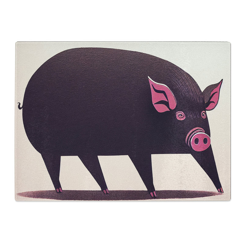 Unique Pig Art Vol.1 Abstract  Glass Chopping Board
