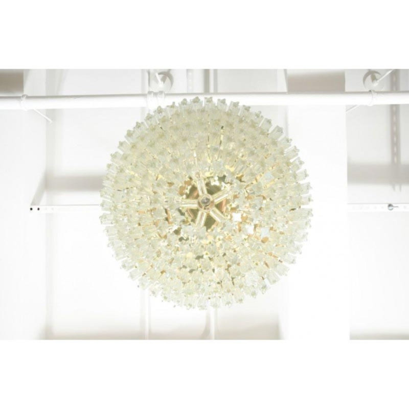 Lustre empire en laiton à 6 lumières Olana, Transparent, Or satiné, 42” WIDE X 49” HEIGHT