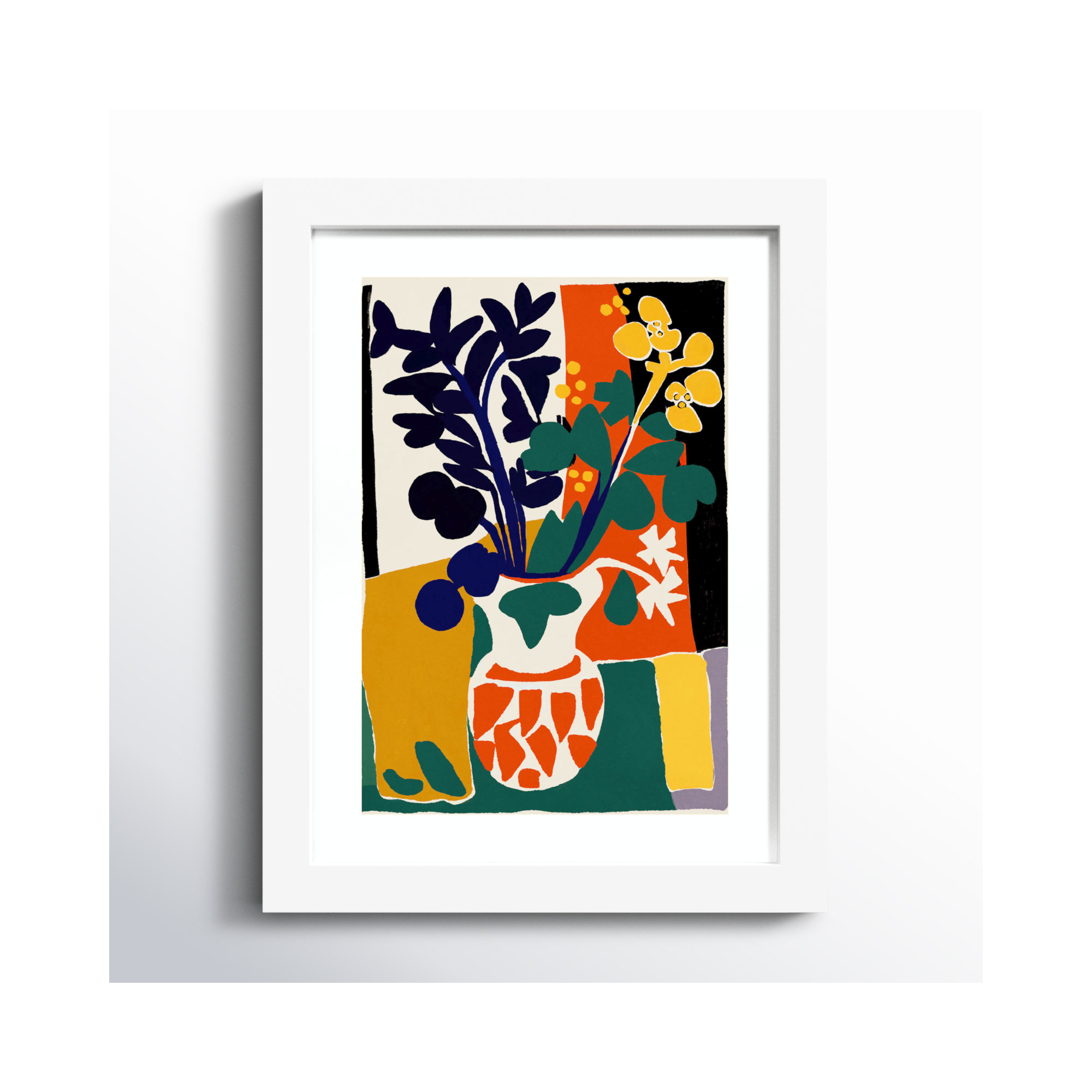 France Floral Impressions by Treechild Wood Framed Wall Art Print, 13" H x 10" W, White