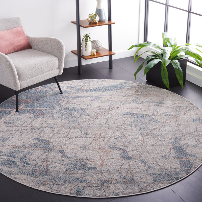 Vogue Performance Abstract Rug, Round 6'7"