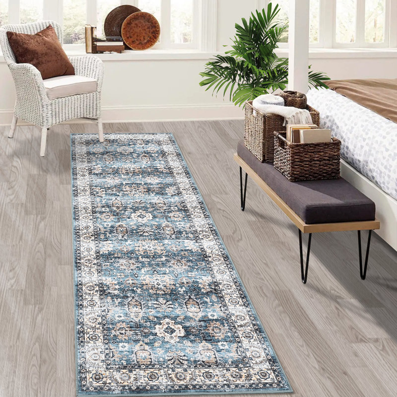 Tapis vert avec envers antidérapant Verdella, Tapis de couloir 2 pi x 6 pi