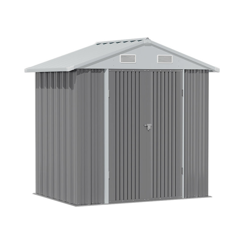 6 ft. W x 8 ft. D Pent Metal Garage Shed