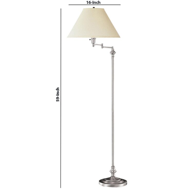 Darby Home Co Mara 59'' Silver Swing Arm Floor Lamp