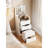 Small Make Up Vanity With Cushioned Seat And Glass Desktop, White Bedroom Dressing Table, Functional Beauty Desk Versatile Mirror Drawer Storage, Furniture, Multi-Functional