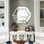 Miroir de décoration intérieure 20 "x 18", forme hexagonale, design moderne en verre pour différentes pièces mur 20,7 x 1,6 x 17,9, convenant à plusieurs thèmes de pièce-121086468-121086467