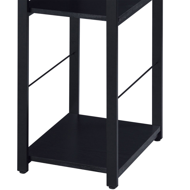 Bureau d'écriture rectangulaire à 2 tablettes, Noir, H 28,5 po x l 47,5 po x P 19,5 po
