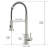 Brushed Nickel Kitchen Sink Faucet With Pullout - Construction, Leak-, Easy To Clean, Versatile Water Flow Patterns Stainless Steel, Ceramic Cartridge, Smooth-1466311163