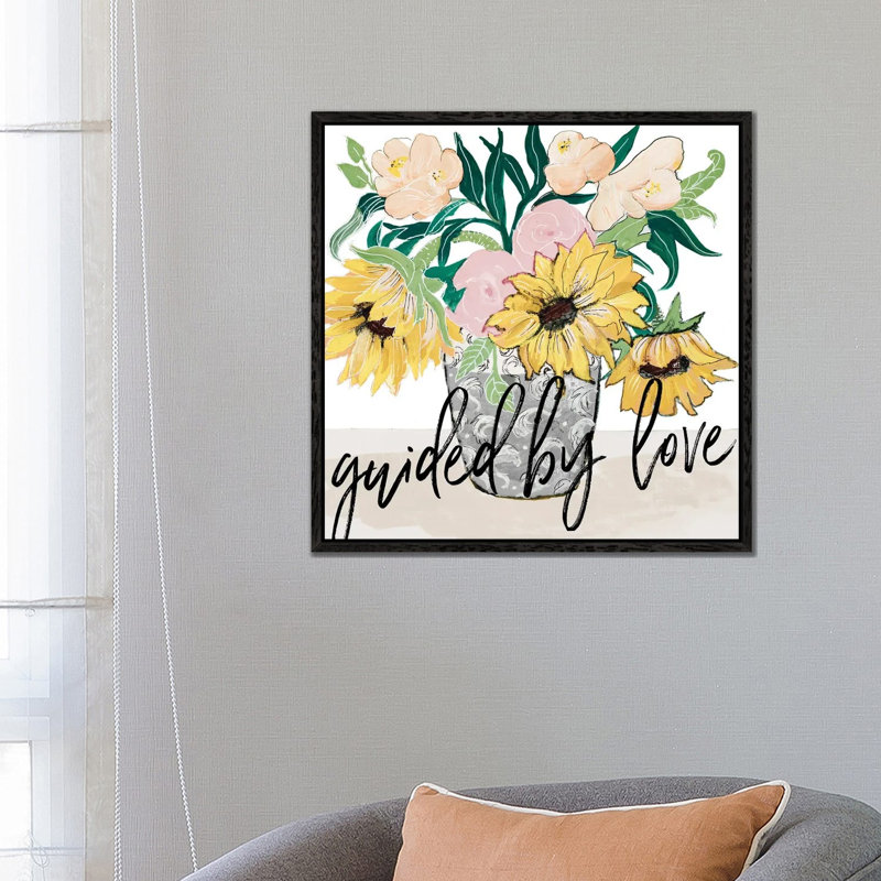 Guided By Love by Robin Maria - Painting on Canvas, Black Floater Frame, 66.04 cm H x 66.04 cm W