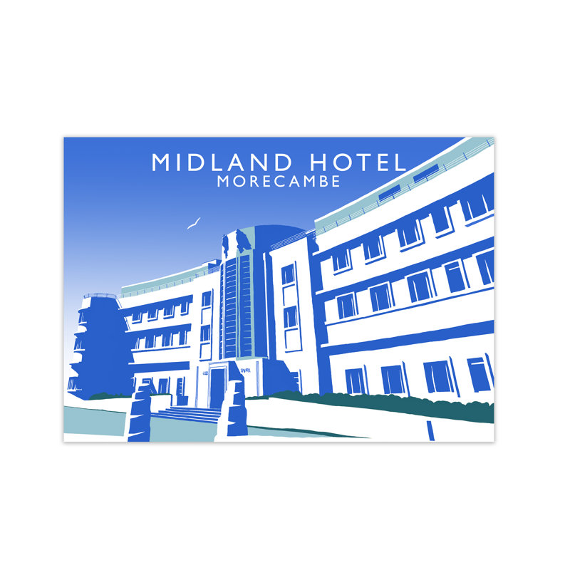 Midland Hotel Morecambe by Richard O'Neill - Single Picture Frame Print, 29.7 cm H x 42 cm W x 3 cm D, No Framed