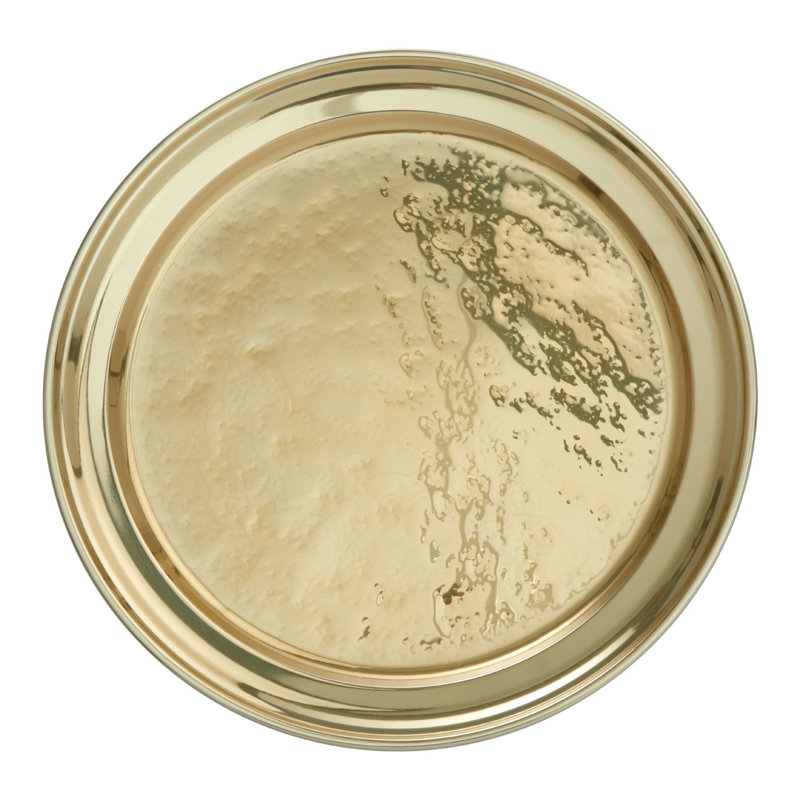 Selma Stainless Steel Decorative Plate 1, 2 cm H x 31 cm W x 31 cm D