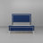 Queen Size Blue Upholstered Platform Bed Frame With Diamond Tufted Headboard And Metal Accents