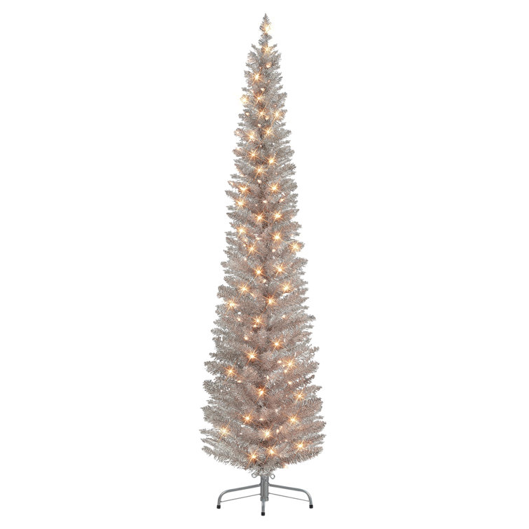 The Holiday Aisle® Gracian 7' Lighted Artificial Pine Christmas Tree  Stand Included Wayfair