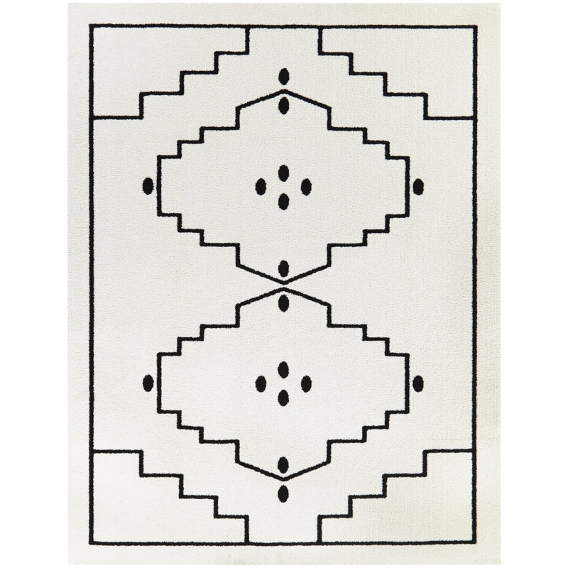 Kremer Geometric Indoor Rug, Rectangle 5'3" x 7'