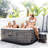 Intex 120 Volt 6 Person 140 - Jet Vinyl Square Inflatable Hot Tub in Gray
