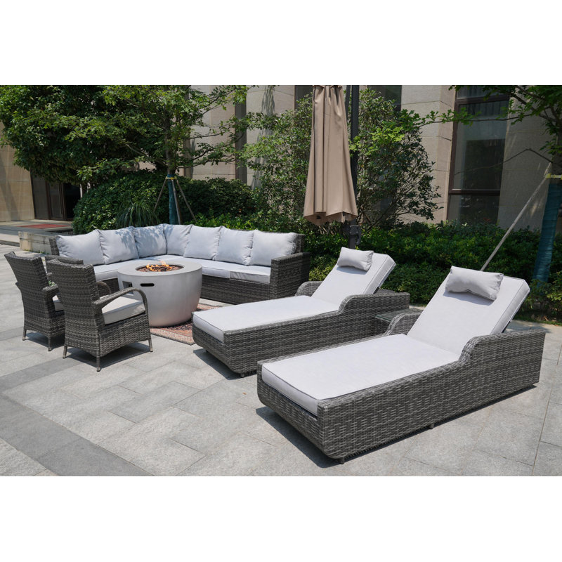 10 - Person Modular Patio Conversation Set with Cushions
