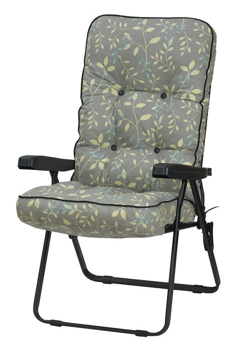 Farallones Folding Recliner Chair, Country Teal